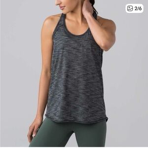 lululemon athletica Heathered Charcoal Racerback Tank